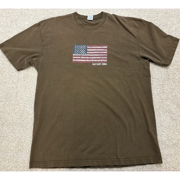 Old Navy Other - VTG Y2K Old Navy American Flag T Shirt 2004 Size XL Brown